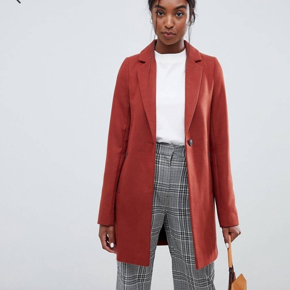 ASOS DESIGN Boyfriend Coat with zip pockets